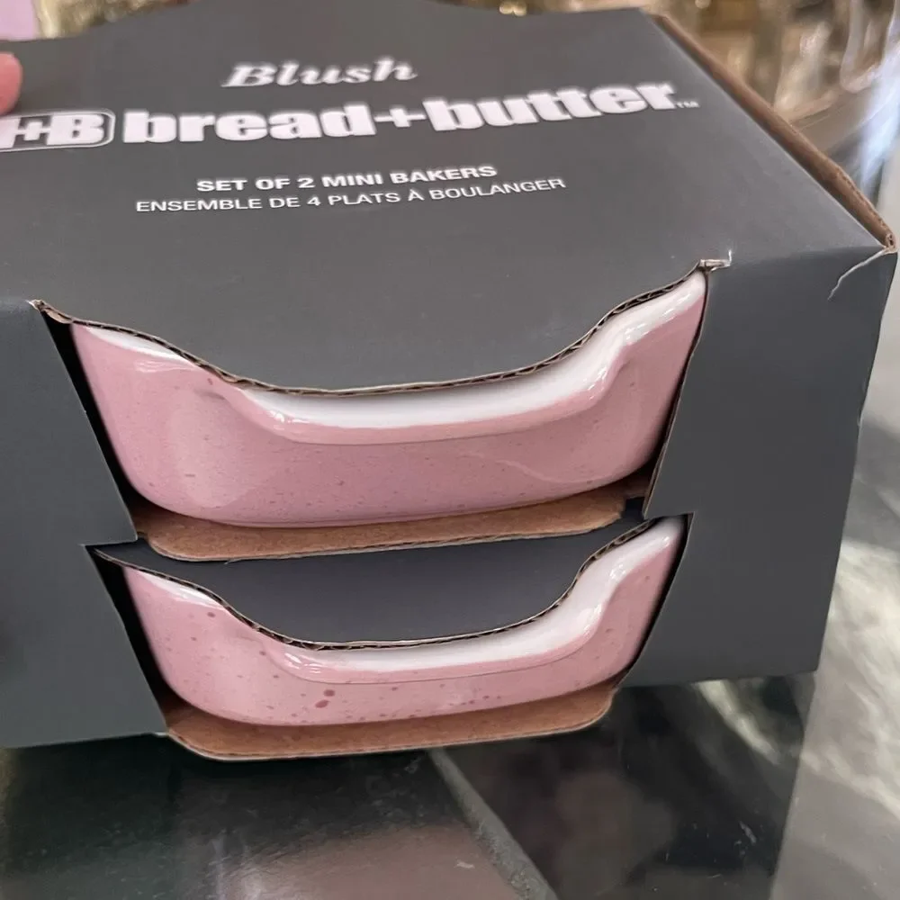 Bread + Butter Ceramic 7in Blush Mini Bakers Set of 2